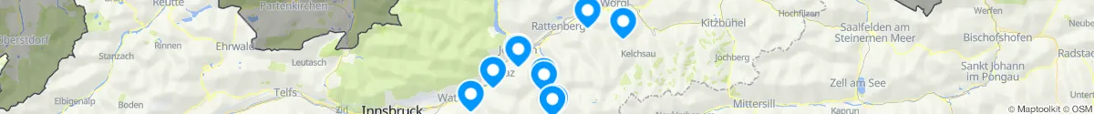 Kartenansicht für Apotheken-Notdienste in der Nähe von Kaltenbach (Schwaz, Tirol)